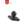 Diamond base plate (trapezoid) - (1 inch), 2-hole AMPS hole pattern