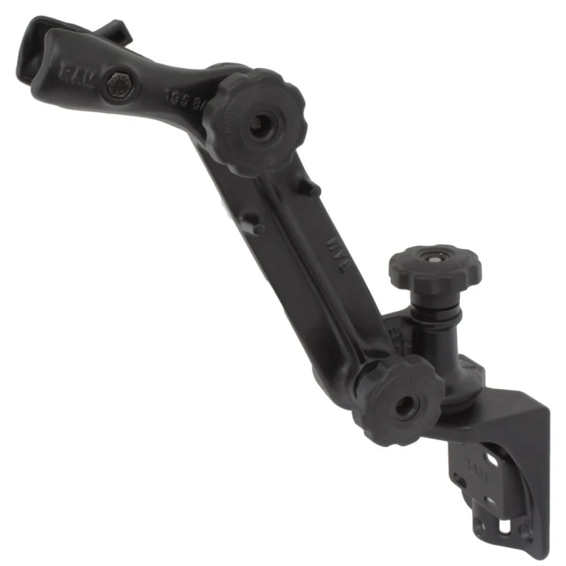 Ratchet swivel arm with mount (1.5 inch) - Vertical base, ratchet system