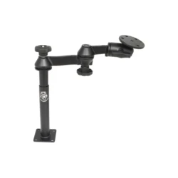 Double swivel arm with tele pole (approx. 200 mm) and base (approx. 225 mm) - Octagon connecting arm, round base plate