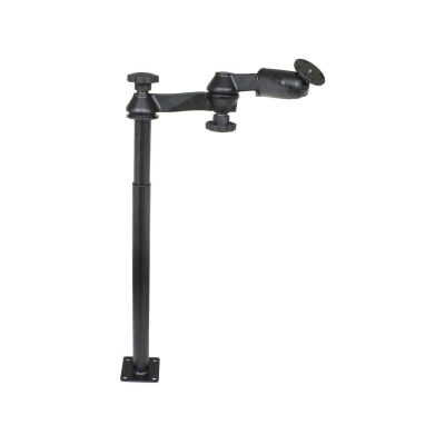 Doppel-Schwenkarm mit Tele-Pole (ca. 300 mm) und Basis (ca. 450 mm) - Octagon-Verbindungsarm, runde Basisplatte (AMPS)