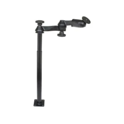 Double swivel arm with Tele-Pole (approx. 300 mm) and base (approx. 450 mm) - Octagon connecting arm, round base plate (AMPS)