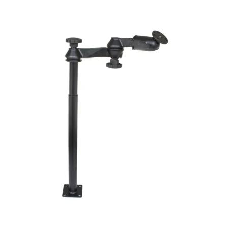 Double swivel arm with Tele-Pole (approx. 300 mm) and base (approx. 450 mm) - Octagon connecting arm, round base plate (AMPS)