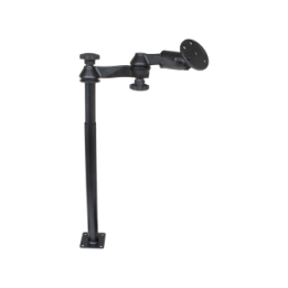 Doppel-Schwenkarm mit Tele-Pole (ca. 300 mm) und Basis (ca. 450 mm) - Octagon-Verbindungsarm, runde Basisplatte