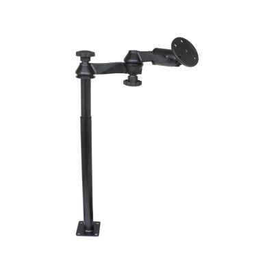 Doppel-Schwenkarm mit Tele-Pole (ca. 300 mm) und Basis (ca. 450 mm) - Octagon-Verbindungsarm, runde Basisplatte