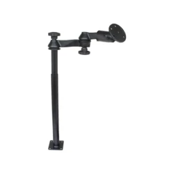Double swivel arm with tele pole (approx. 300 mm) and base (approx. 450 mm) - Octagon connecting arm, round base plate