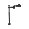 Double swivel arm with tele pole (approx. 300 mm) and base (approx. 450 mm) - Octagon connecting arm, round base plate