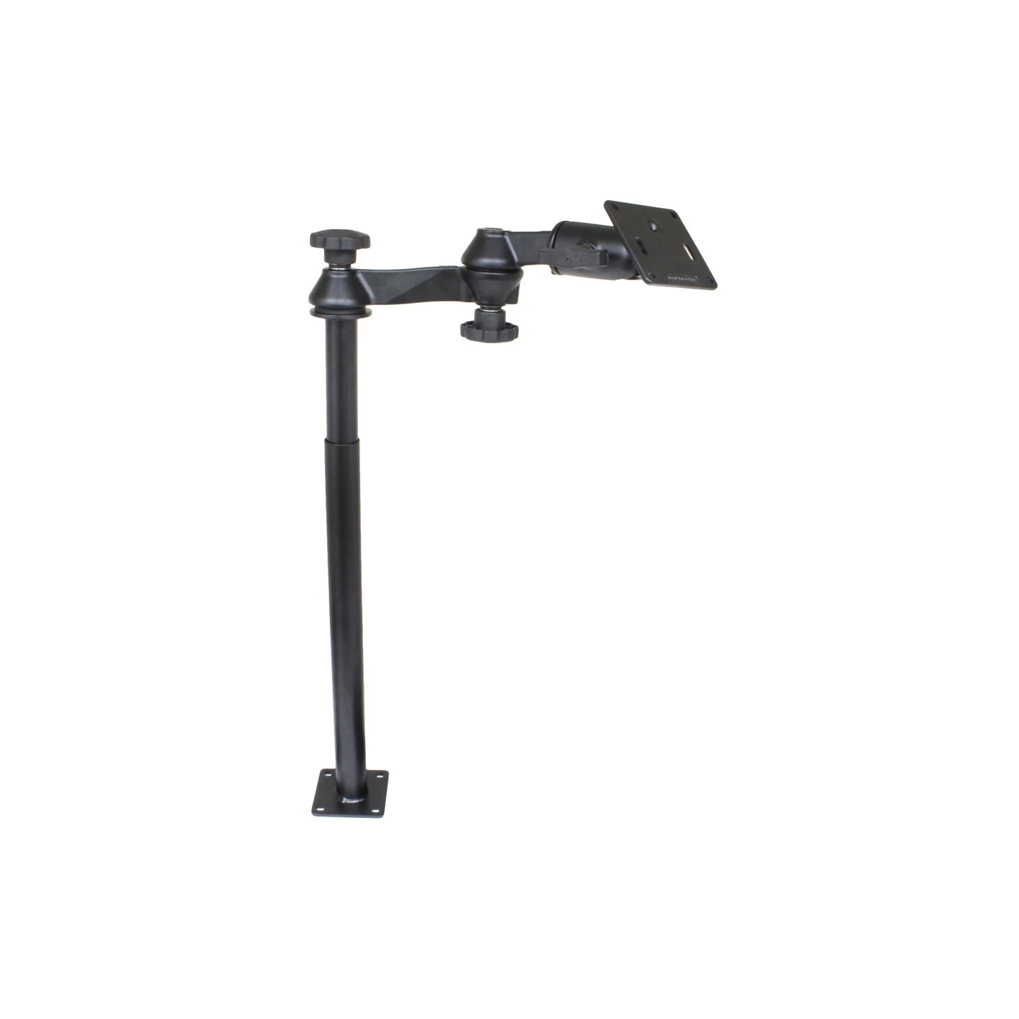 Doppel-Schwenkarm mit Tele-Pole (ca. 300 mm) und Basis (ca. 450 mm) - Octagon-Verbindungsarm, VESA-Platte (75 x75 mm )