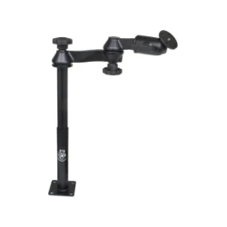 Double swivel arm with Tele-Pole (approx. 300 mm) and base (approx. 225 mm) - Octagon connecting arm, round base plate (AMPS)