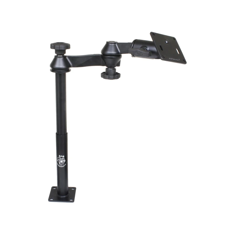 Double swivel arm with tele pole (approx. 300 mm) and base (approx. 225 mm) - Octagon connecting arm, VESA plate (75 x75 mm)