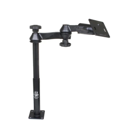 Double swivel arm with tele pole (approx. 300 mm) and base (approx. 225 mm) - Octagon connecting arm, VESA plate (75 x75 mm)