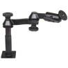 Double swivel arm with tele pole (approx. 100 mm) and base (approx. 125 mm) - Octagon connecting arm, round base plate (AMPS)