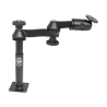 Double swivel arm with tele pole (approx. 100 mm) and base (approx. 175 mm) - Octagon connecting arm, round base plate (AMPS)