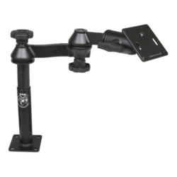 Double swivel arm with tele pole (approx. 100 mm) and base (approx. 175 mm) - Octagon connecting arm, VESA plate (75 x75 mm)