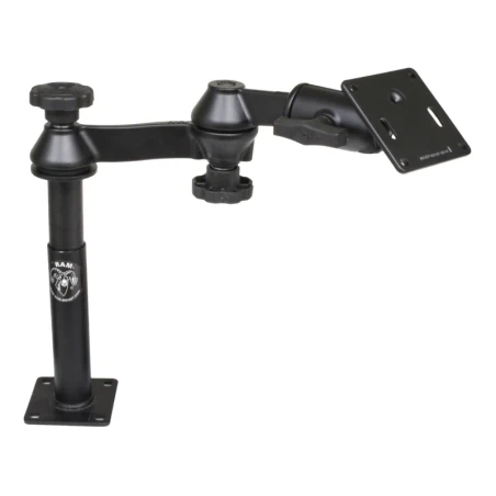 Double swivel arm with tele pole (approx. 100 mm) and base (approx. 175 mm) - Octagon connecting arm, VESA plate (75 x75 mm)