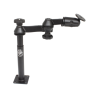 Double swivel arm with Tele-Pole (approx. 200 mm) and base (approx. 225 mm) - Octagon connecting arm, round base plate (AMPS)