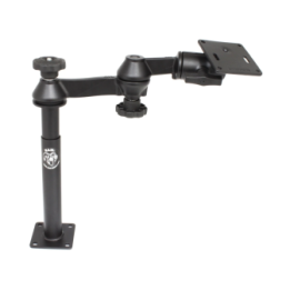 Doppel-Schwenkarm mit Tele-Pole (ca. 200 mm) und Basis (ca. 225 mm) - Octagon-Verbindungsarm, VESA-Platte (75 x75 mm)