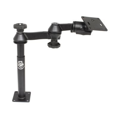 Doppel-Schwenkarm mit Tele-Pole (ca. 200 mm) und Basis (ca. 225 mm) - Octagon-Verbindungsarm, VESA-Platte (75 x75 mm)