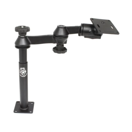 Double swivel arm with tele pole (approx. 200 mm) and base (approx. 225 mm) - Octagon connecting arm, VESA plate (75 x75 mm)