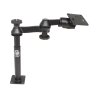 Double swivel arm with tele pole (approx. 200 mm) and base (approx. 225 mm) - Octagon connecting arm, VESA plate (75 x75 mm)