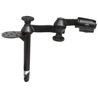 Doppel-Schwenkarm mit Tele-Pole (ca. 200 mm) und Seiten-Flansch (AMPS) - Octagon-Verbindungsarm mit -Aufnahme (1,5 Zoll)