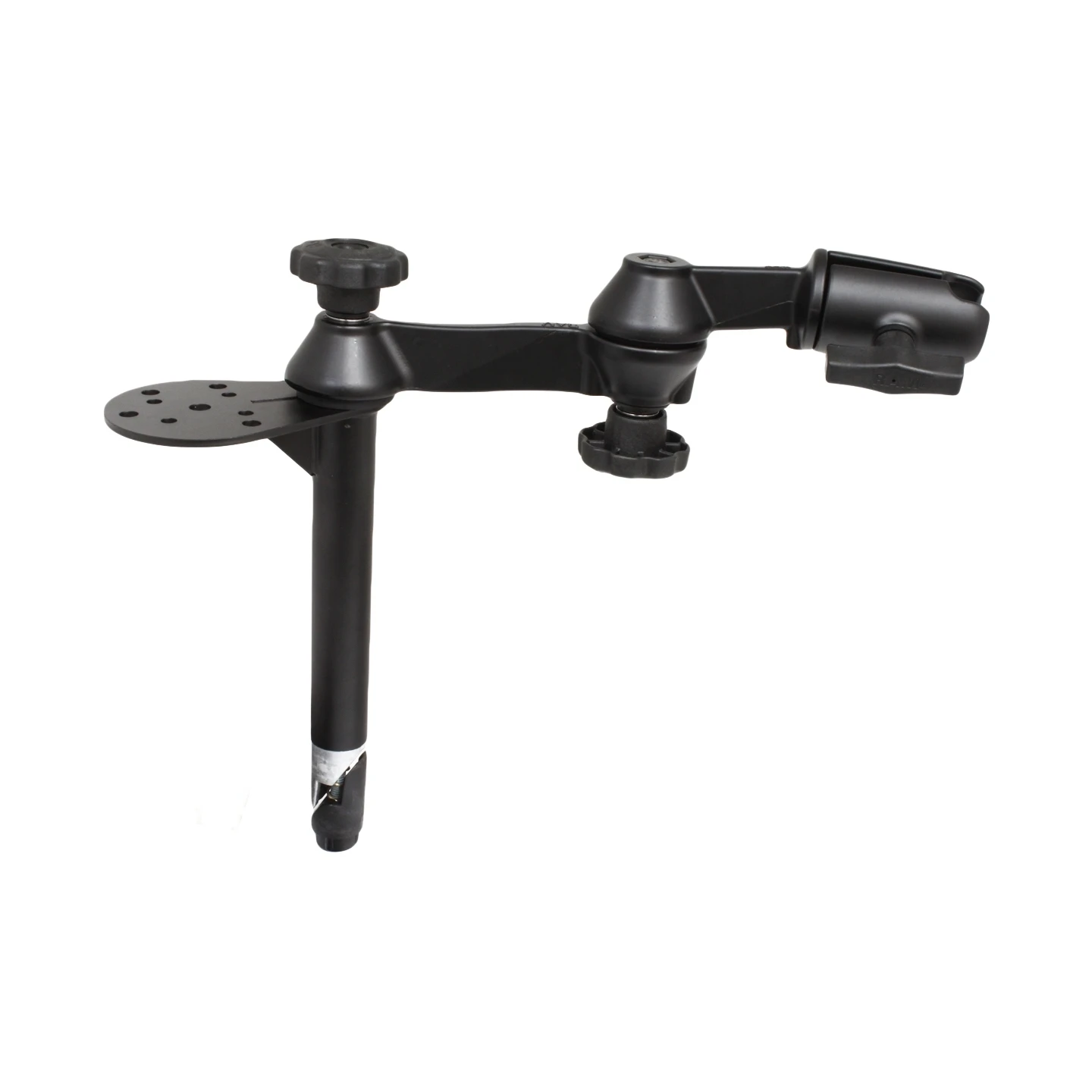 Doppel-Schwenkarm mit Tele-Pole (ca. 200 mm) und Seiten-Flansch (AMPS) - Octagon-Verbindungsarm mit -Aufnahme (1,5 Zoll)