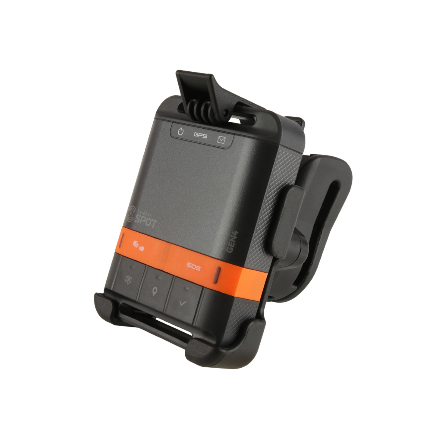 Gürtel-/Rucksack-Clip mit EZ-Roll'r Halteschale für SPOT (4. Generation) - Verbundstoff