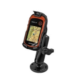Aufbau-Kompletthalterung für Garmin eTrex 10/20/30 Serie - mit runder Basisplatte (AMPS),  (1 Zoll)