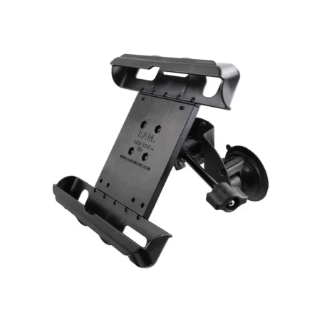 Double suction foot mount for Apple iPad Gen 1-4 (with protective cases/enclosures) - (1 inch), Tab-Tite cradle