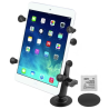 Surface-mounted adhesive mount with X-Grip holding clamp for tablets (7 inch) - (1 inch), adhesive base, centre connecting arm