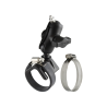 Camera mount (short) for handlebars/tubes with 1/4"-20 grub screw - with clamp, (1 inch)