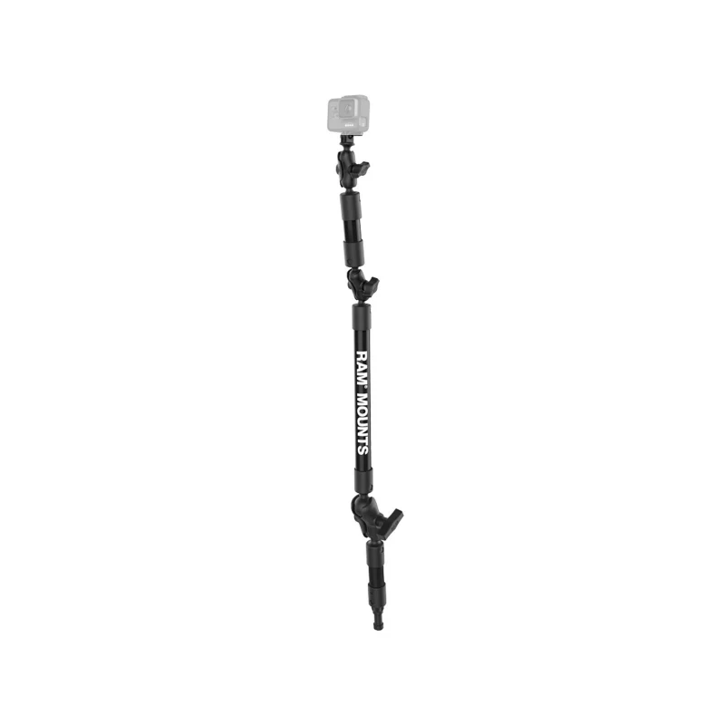 Doppel-Verlängerungsarm mit Spline Post u. GoPro-Adapter - Gesamtlänge ca. 900 mm, 3x kurze Verbindungsarm