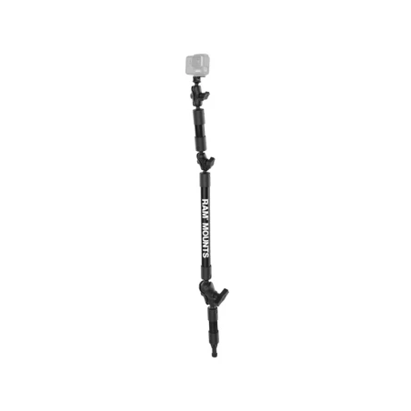 Doppel-Verlängerungsarm mit Spline Post u. GoPro-Adapter - Gesamtlänge ca. 900 mm, 3x kurze Verbindungsarm