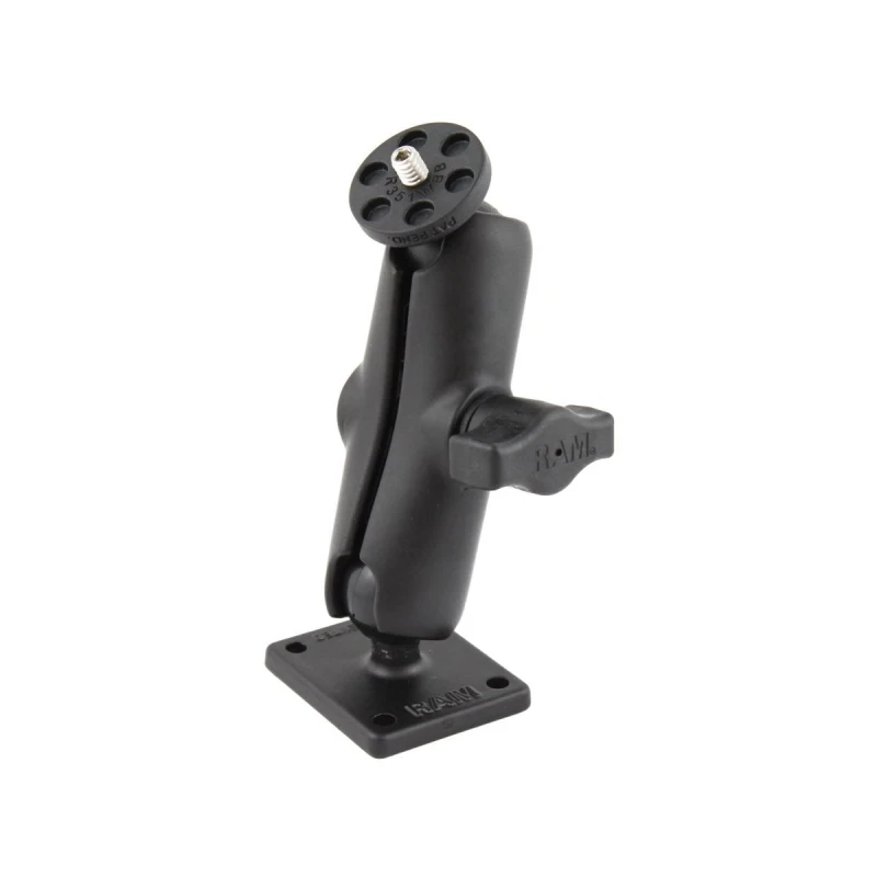 Aufbau-Kamerahalterung mit 1/4"-20 Gewindestift - mit rechteckiger Basisplatte,  (1 Zoll)