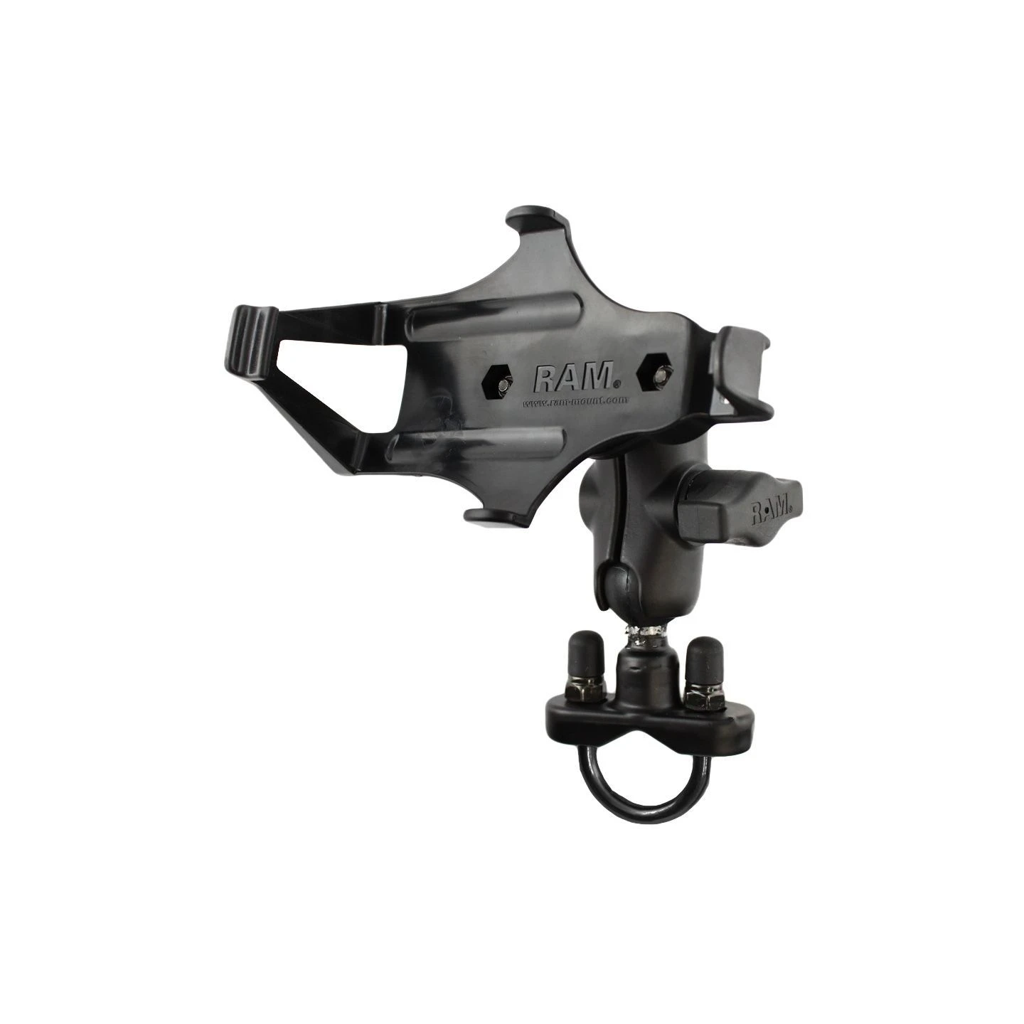 Lenker-Halterung Garmin GPSMAP 176/196/276/296/396/495/496 -  (1 Zoll), Rohr-Klemme, kurzer Verbindungsarm