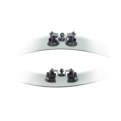 Doppel-Saugfuss für gewölbte Oberflächen mit Diamond-Basisplatte (Trapez) - Schrägstellung einstellbar,  (1 Zoll)