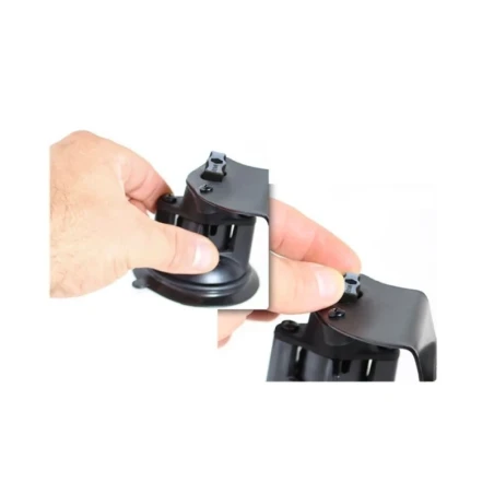 Double squeegee for curved surfaces with diamond base plate (trapezoid) - adjustable angle, (1 inch)