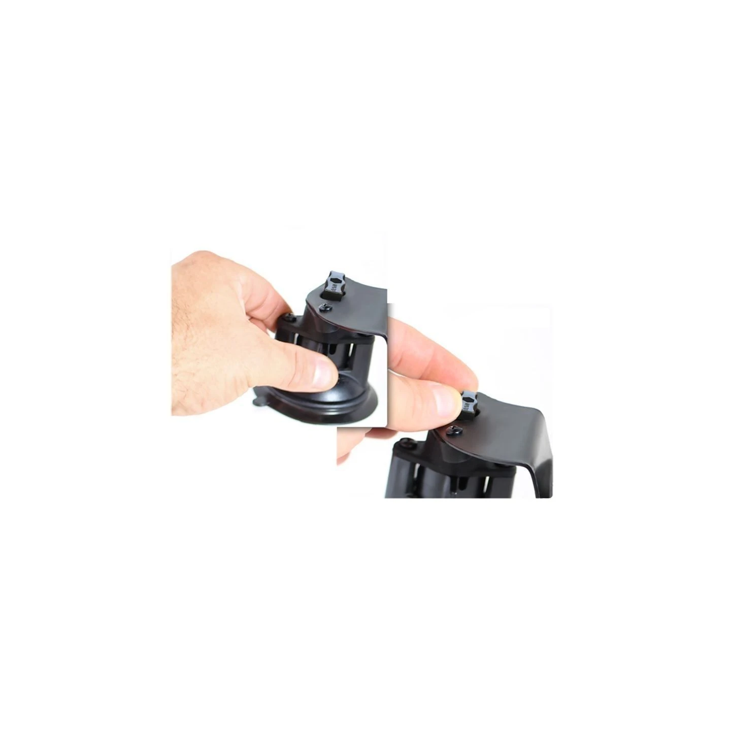 Doppel-Saugfuss für gewölbte Oberflächen mit Diamond-Basisplatte (Trapez) - Schrägstellung einstellbar,  (1 Zoll)
