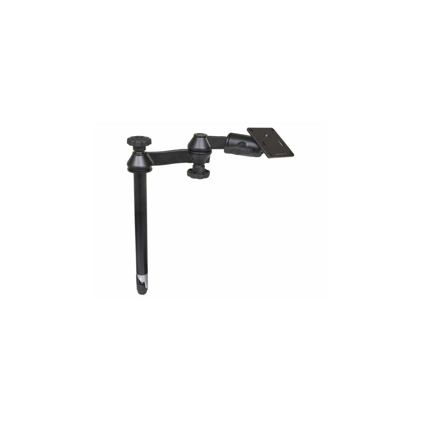 Doppel-Schwenkarm mit Tele-Pole (ca. 300 mm) - Octagon-Verbindungsarm, VESA-Platte (75 x75 mm Lochraster)