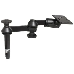 Double swivel arm with Tele-Pole (approx. 100 mm) - Octagon connecting arm, VESA plate (75 x75 mm hole pattern)