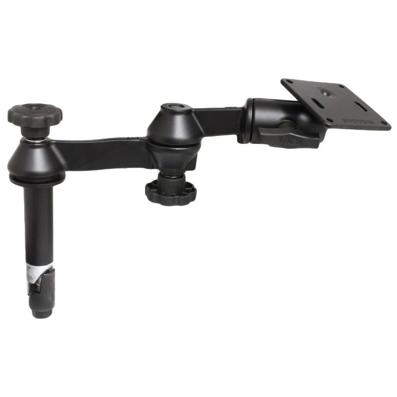 Double swivel arm with Tele-Pole (approx. 100 mm) - Octagon connecting arm, VESA plate (75 x75 mm hole pattern)