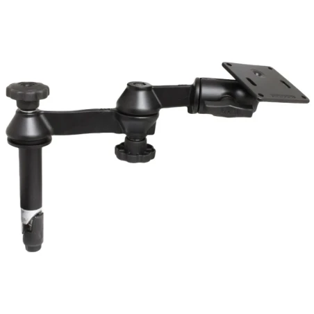 Double swivel arm with Tele-Pole (approx. 100 mm) - Octagon connecting arm, VESA plate (75 x75 mm hole pattern)