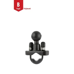RAM Mounts Schraub-Klemmeschelle - B-Kugel (1 Zoll), für Durchmesser 12,7 - 31,8 mm, U-Bügel verzinkt