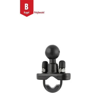 RAM Mounts Schraub-Klemmeschelle - B-Kugel (1 Zoll), für Durchmesser 12,7 - 31,8 mm, U-Bügel verzinkt