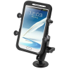 Surface-mounted adhesive mount with X-Grip retaining clip for smartphones up to 114.3 mm wide - (1 inch), adhesive base
