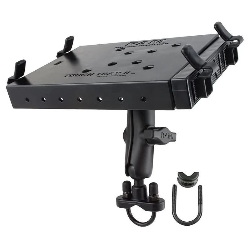 Lenker-Halterung Tough Tray II (Laptops/Notebooks) -  (1 Zoll), Schraub-Klemme, mittlerer Verbindungsarm, Laptop-Halteschale