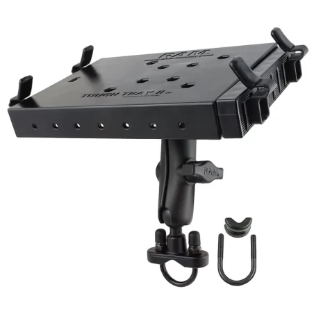 Lenker-Halterung Tough Tray II (Laptops/Notebooks) -  (1 Zoll), Schraub-Klemme, mittlerer Verbindungsarm, Laptop-Halteschale