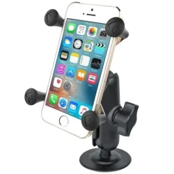 Aufbau-Klebehalterung mit X-Grip Halteklammer für Smartphones bis 82,6 mm Breite -  (1 Zoll), Klebebasis