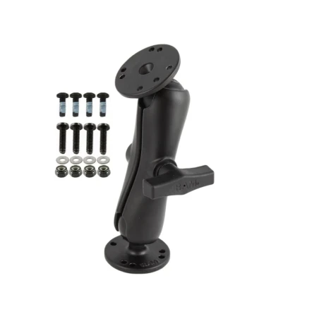 Aufbau-Set für Zebra RW 420 Drucker - mit runder Basisplatte (AMPS), Schrauben-Set