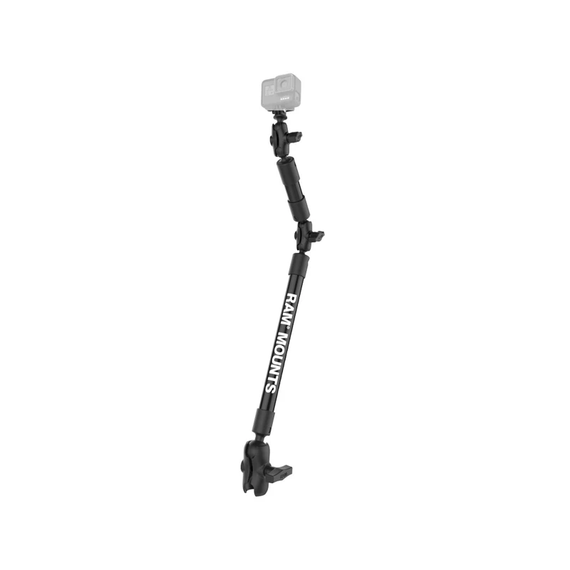 Doppel-Verlängerungsarm mit GoPro-Adapter - Gesamtlänge ca. 750 mm, 3x kurze Verbindungsarme, GoPro-Adapter,  (1 Zoll)