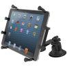 Double suction foot mount for 9-10 inch tablets - (1 inch), X-Grip holder, centre connecting arm